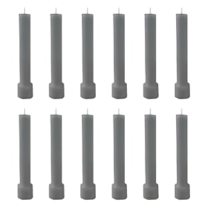 taper candle for home dcor  soy wax healing aromatherapy longlasting candles  clean burn for elegant lighting amp ritual uses grey pack of 1 12 candles in each box