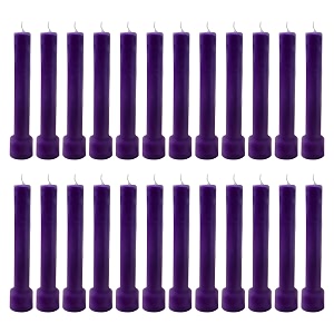 taper candle for home dcor  soy wax healing aromatherapy longlasting candles  clean burn for elegant lighting amp ritual uses purple pack of 2 12 candles in each box