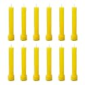 Taper Candle for Home Décor | Soy Wax Healing Aromatherapy LongLasting Candles | Clean Burn for Elegant Lighting &amp; Ritual Uses (Yellow, Pack of 1, 12 Candles in Each Box)