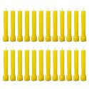 Taper Candle for Home Décor | Soy Wax Healing Aromatherapy LongLasting Candles | Clean Burn for Elegant Lighting &amp; Ritual Uses (Yellow, Pack of 2, 12 Candles in Each Box)