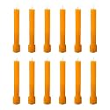 Taper Candle for Home Décor | Soy Wax Healing Aromatherapy LongLasting Candles | Clean Burn for Elegant Lighting &amp; Ritual Uses (Orange, Pack of 1, 12 Candles in Each Box)