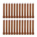 Taper Candle for Home Décor | Soy Wax Healing Aromatherapy LongLasting Candles | Clean Burn for Elegant Lighting &amp; Ritual Uses (Brown, Pack of 2, 12 Candles in Each Box)