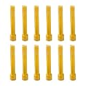 Taper Candle for Home Décor | Soy Wax Healing Aromatherapy LongLasting Candles | Clean Burn for Elegant Lighting & Ritual Uses (Golden, Pack of 1, 12 Candles in Each Box)