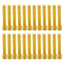 Taper Candle for Home Décor | Soy Wax Healing Aromatherapy LongLasting Candles | Clean Burn for Elegant Lighting &amp; Ritual Uses (Golden, Pack of 2, 12 Candles in Each Box)