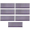 Taper Candle for Home Décor | Soy Wax Healing Aromatherapy LongLasting Candles for Weddings,Special Events | Clean Burn for Elegant Lighting &amp; Ritual Uses (Purple, Pack of 7)