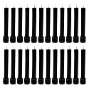 Taper Candle for Home Décor | Soy Wax Healing Aromatherapy LongLasting Candles | Clean Burn for Elegant Lighting &amp; Ritual Uses (Black, Pack of 2, 12 Candles in Each Box)