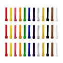 Taper Candles 4.5" for Home Decor | Soy Wax Healing Aromatherapy Long Lasting Candles for Weddings,Special Events (Multicolor, Pack of 3)