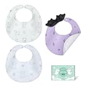 HECCEI 3-Pack Baby Bibs, Reversible Drool Bibs for Teething and Drooling