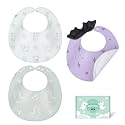 HECCEI 3-Pack Baby Bibs, Reversible Drool Bibs for Teething and Drooling