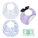 HECCEI 3-Pack Baby Bibs, Reversible Drool Bibs for Teething and Drooling