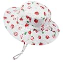 Toddler Baby Sun Hat, UPF 50+ Wide Brim Infant Bucket Hats for Kids 0-6Y