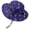 Toddler Baby Sun Hat, UPF 50+ Wide Brim Infant Bucket Hats for Kids 0-6Y