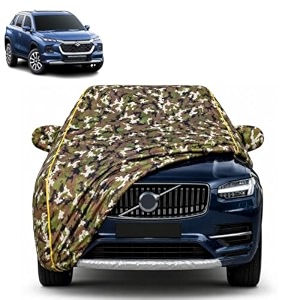 hector 100 waterproof car cover  dustproof sun protection cover  soft cotton lining  triple stitched  mirror pocket  antenna pocket  all weather body cover army
