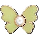 Pant Waist Tightener, Adjustable Waist Buckle Set, Extra Button for Jeans to Make Tighter, Instant Jeans Button Pins for Pants Jeans Skirts, (1, Fluorescent Green Butterfly)