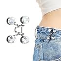 Pant Waist Tightener, Adjustable Waist Buckle Set, Extra Button for Jeans to Make Tighter, Instant Jeans Button Pins for Pants Jeans Skirts, (1, White Diamond Waist pin)