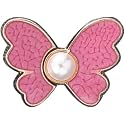 Pant Waist Tightener, Adjustable Waist Buckle Set, Extra Button for Jeans to Make Tighter, Instant Jeans Button Pins for Pants Jeans Skirts, (4, Rose Red Butterfly)