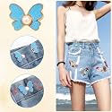 Pant Waist Tightener, Adjustable Waist Buckle Set, Extra Button for Jeans to Make Tighter, Instant Jeans Button Pins for Pants Jeans Skirts, (1, Green Butterfly)