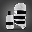 Heega Intense Pro Batting Thigh Guard Combo | Cricket Thigh Pad Cricket Accessories &amp; Equipment Safeguarding Both Your Outer and Inner Thighs White | Size - Men, Right Hand