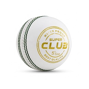 heega super club paint white 4 piece construction leather cricket ball pack of 1  suitable for practice game  tournament game