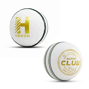 heega super club paint white 4 piece construction leather cricket ball pack of 2  suitable for practice game  tournament game