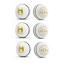 Heega Super Club Paint White 4 Piece Construction Leather Cricket Ball (Pack of 6) | Suitable for Practice Game | Tournament Game