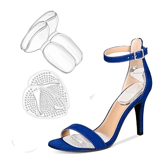 heel cushion inserts amp metatarsal pads for women  1 pairs heel grips amp 1 pairs ball of foot cushions  silicone shoe insoles for high heels  blister prevention for too big shoes