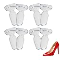 Heel Grips Liner Cushions Inserts for Loose Shoes, Heel Pads for Shoes, Anti Slip Shoe Inserts for Too Big Shoes Women Men, Soft Heel Protectors Stop Heel Slip &amp; Blisters (Transparent*4pairs)