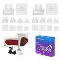 Heel Protective Heel Caps,High Heel Protectors Tip Covers, Noise Reducing Non-Slip Heel Caps for High Heels,Perfect for Weddings, Races, Formal Occasions and Events (10 Pairs Square-Clear)