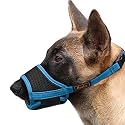 HEELE Dog Muzzle,Soft Nylon Muzzle Anti Biting Barking Chewing,Air Mesh Breathable Drinkable Adjustable Loop Pets Muzzle for Small Medium Large Dogs (Sky Blue, M)