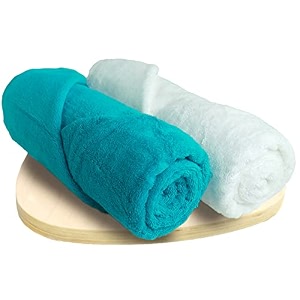 heelium bamboo bath towel  ultra absorbent  3x softer than cotton towels  140 x 70 cm - 600 gsm  pack of 2 - light grey iris