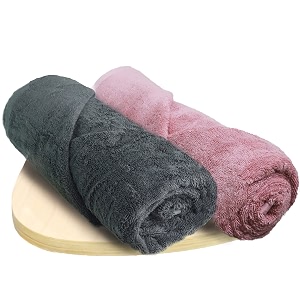 heelium bamboo bath towel  ultra absorbent  3x softer than cotton towels  140 x 70 cm - 600 gsm  pack of 2 - peach grey