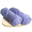 HEELIUM Bamboo Bath Towel | Ultra Absorbent | 3X Softer Than Cotton Towels | 140 x 70 cm - 600 GSM | Pack of 2 - Light Grey, Iris