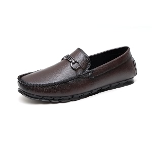 Heels County Faux Leather Loafers Shoes for