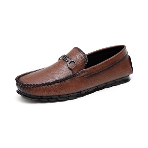 Heels County Faux Leather Loafers Shoes for
