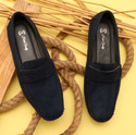 Heels County Suede Leather | Velvet Shoes| Loffer | Lofer | Loofer | Lofar Loafers For Men (Blue, 7)