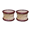 HeeMo Eco-Friendly Handicraft Cane Wood Bar Bamboo Sitting Chair/Stool/Muddha/Mudda/Rattan/Muddi/Manjola for Outdoor/Indoor/Furnishing Multi Color: Set of 2