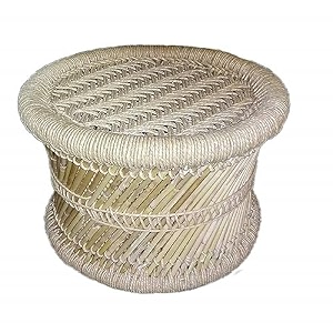 heemo handmade finest bamboo indoorgarden stool muddi natural color set of 1