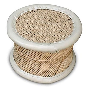heemo handmade finest bamboo indoorgarden stool muddi natural set of 1