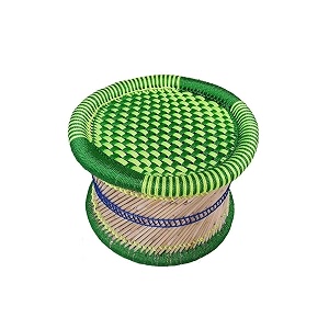 heemo handmade finest bamboo indoorgarden stool muddi green set of 1