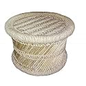 HeeMo Handmade Finest Bamboo Indoor/Garden Stool, Muddi (Natural Color: Set of 1)