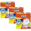 Hefty Ultra Strong 13 Gallon Trash Bags,Tall Kitchen Trash Bags 13 Gallon Size,Resist Leaks,Punctures,and Rips,Continuous Odor Control,White,Fabuloso Lemon Scent,110 Count,(Pack of 3)