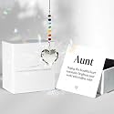Hegelda Aunt Gifts from Niece Nephew Crystal Heart Suncatcher Ornaments