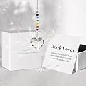 Hegelda Book Lover Gifts for Women Crystal Suncatcher Ornaments