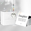Hegelda Daughter Birthday Gifts from Mom Dad Crystal Heart Suncatcher