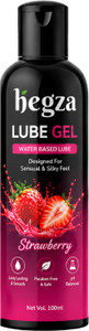 hegza water based lube gel strawberry flavour long lasting smooth formula lubricant