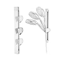 Height &amp; Angle Adjustable Handheld Shower Head Holder, Metal Handheld Showerhead Holder, Hand Held Showerhead Holder Wall Mount, Strong Adhesive, No Drill, Suitable for Bathroom or RV, Chrome