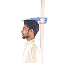 Height Measuring Scale Stand Stadiometer 210 cm White Standard Design for Adults and Children Portable Durable Medical Height Measurement Device for Clinics Hospitals Accurate Measurement