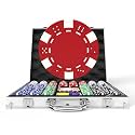 HEITOK Poker Chip Set 300 Pieces 11.5g Heavyweight Iron Core Chips with Aluminum Case and Numbered Denominations for Texas Holdem Blackjack Casino Gaming Night