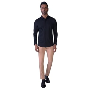 HEKTOR Mens Hidden Button Shirt-Long Sleeve Bubble