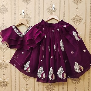 Helene Baby Girls Readymade Ethnic Wear Georgette